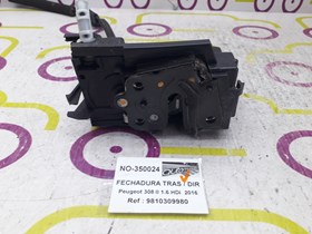 Fechadura Tras / Esq  5 Portas Peugeot 308 II 1.6 HDi 99 Cv de 2016 - Ref OEM : 9810309980